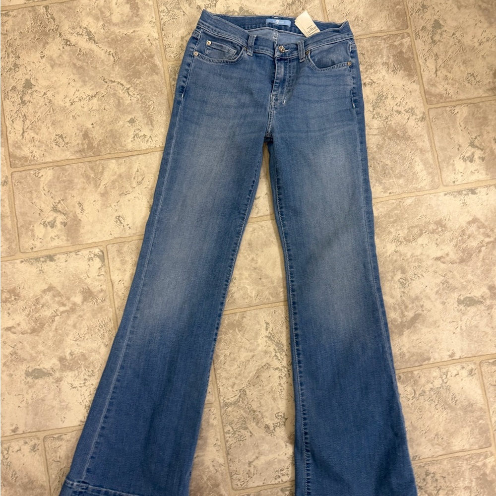 7 For All Mankind Medium Blue Bootcut Jeans